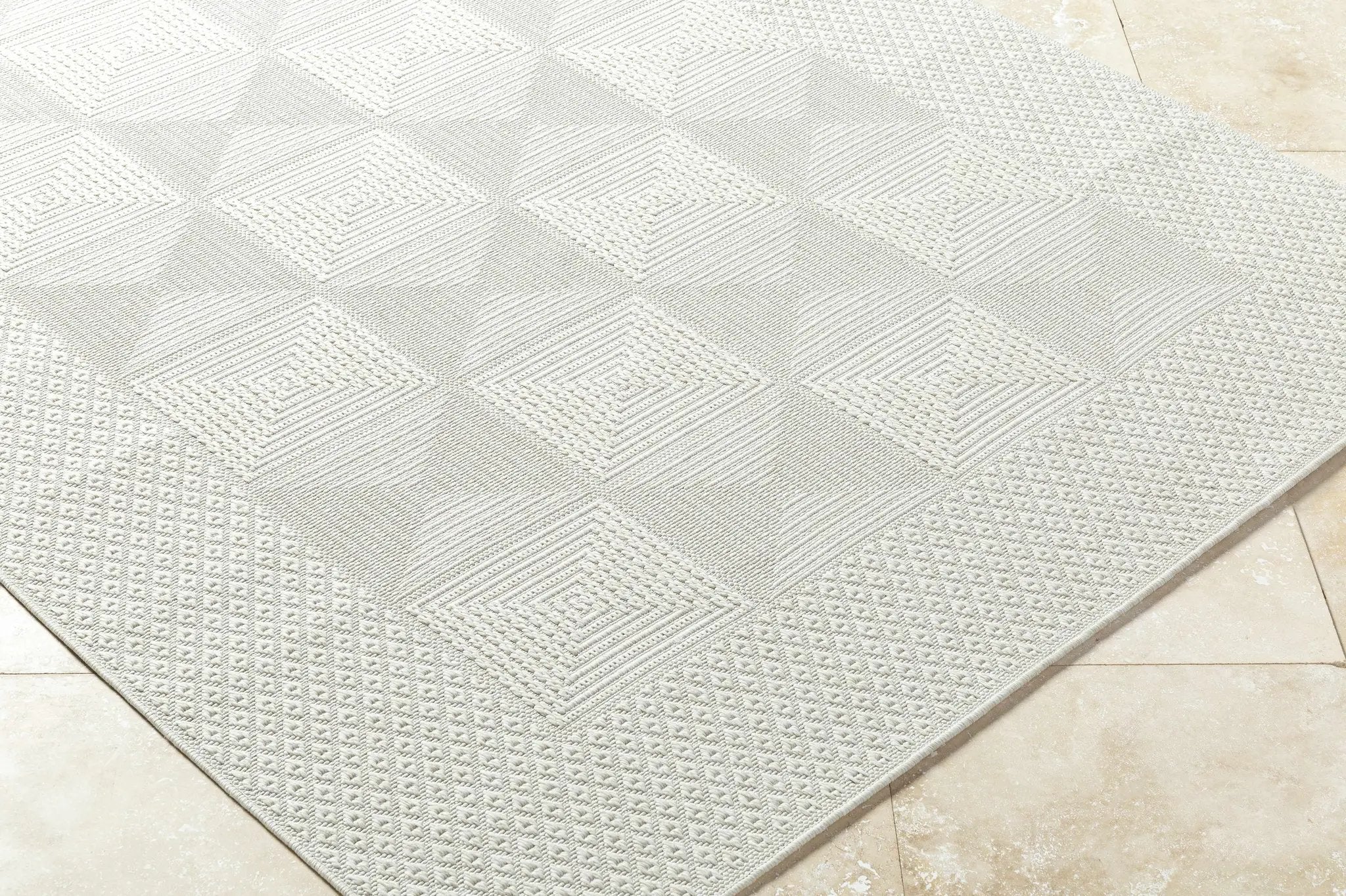 Anabia White Outdoor Area Rug by Boutique Rugs