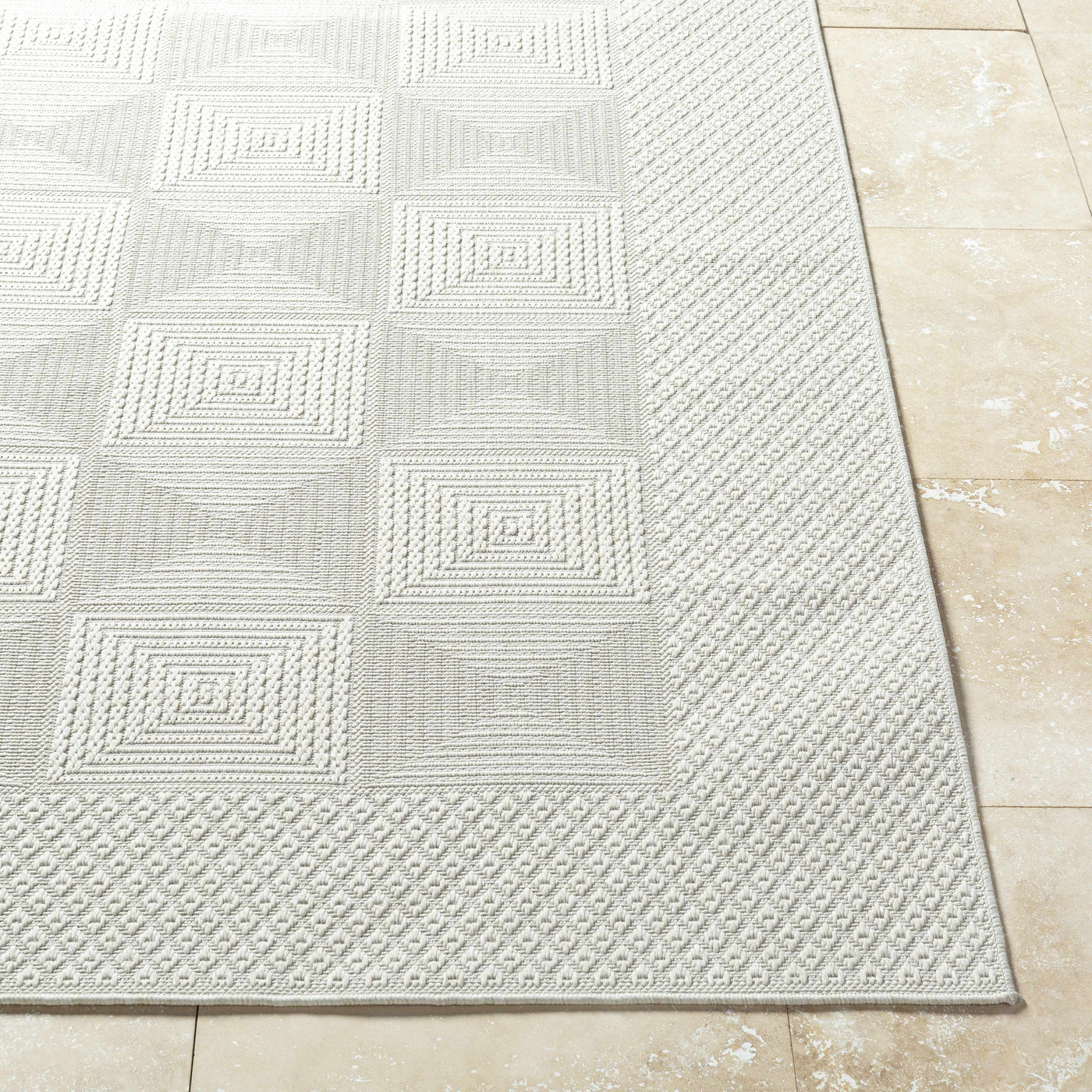 Anabia White Outdoor Area Rug by Boutique Rugs