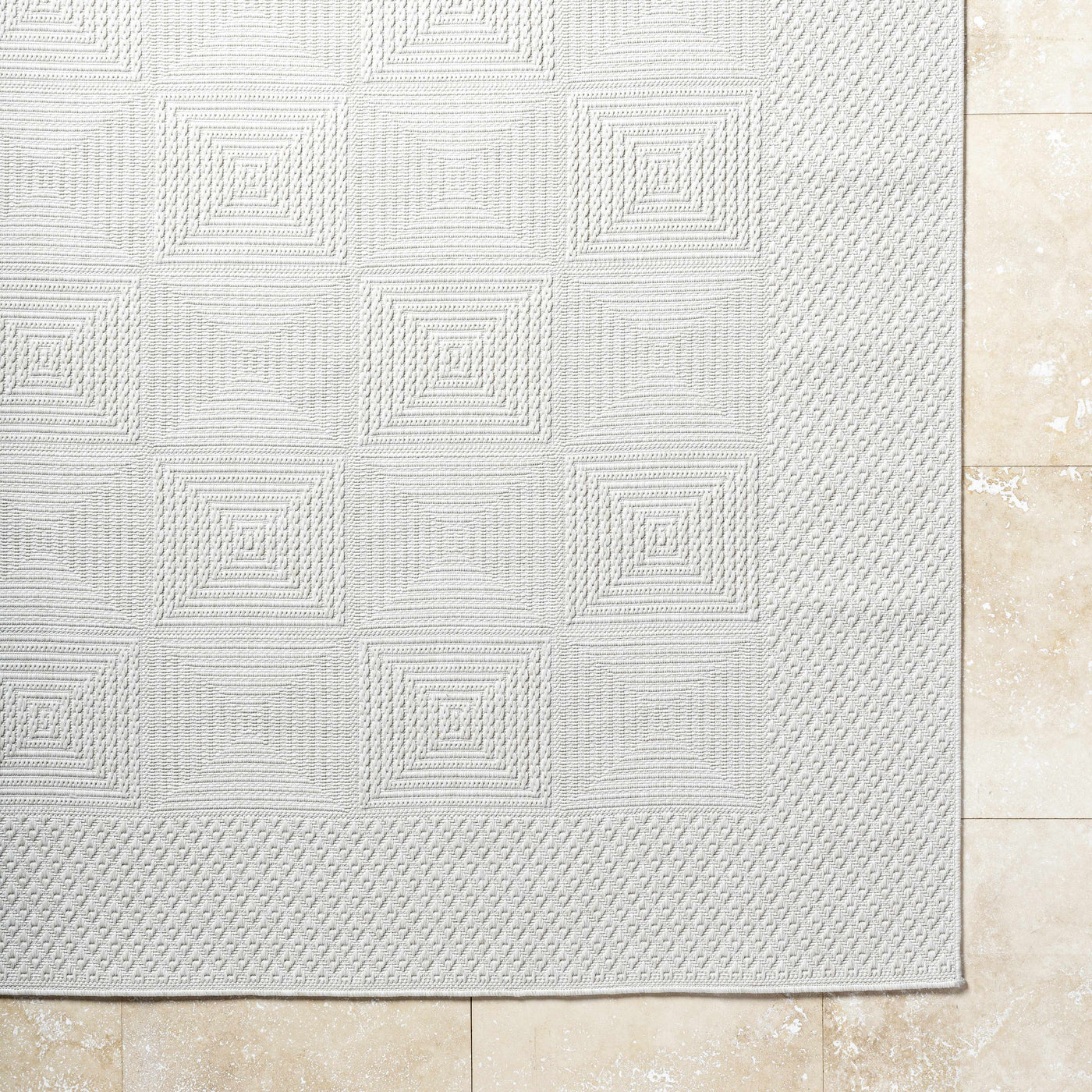 Anabia White Outdoor Area Rug by Boutique Rugs