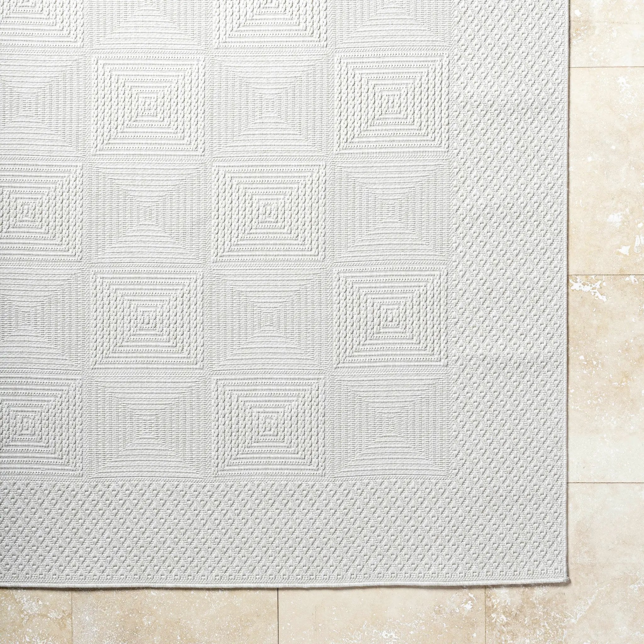 Anabia White Outdoor Area Rug by Boutique Rugs