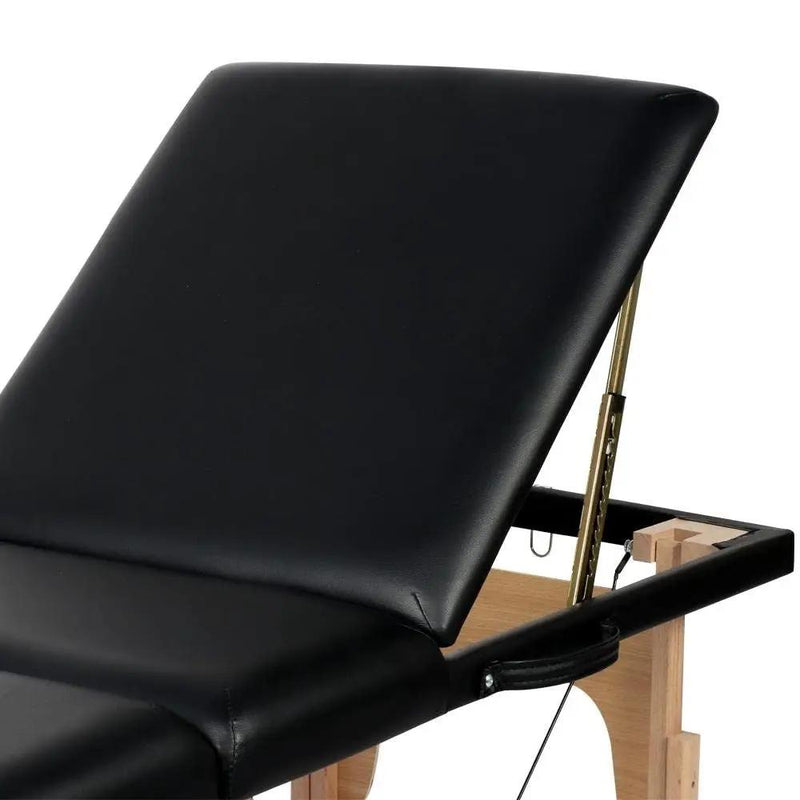 Black Adjustable Portable Massage Tattoo Folding Elevated Table by HomePacific