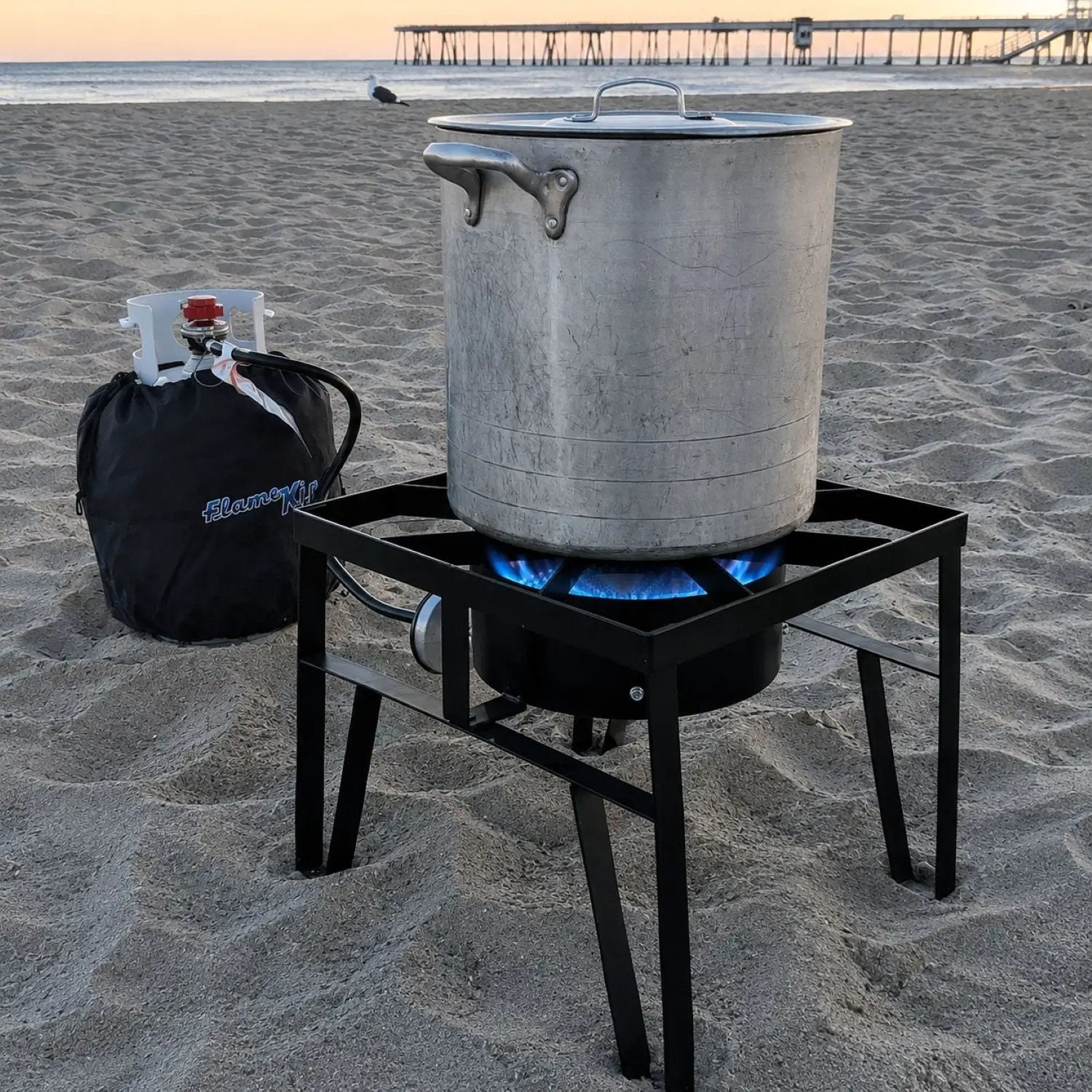 Flame King Heavy Duty 200,000 BTU Propane Gas Single Burner Cooker by Flame King Products