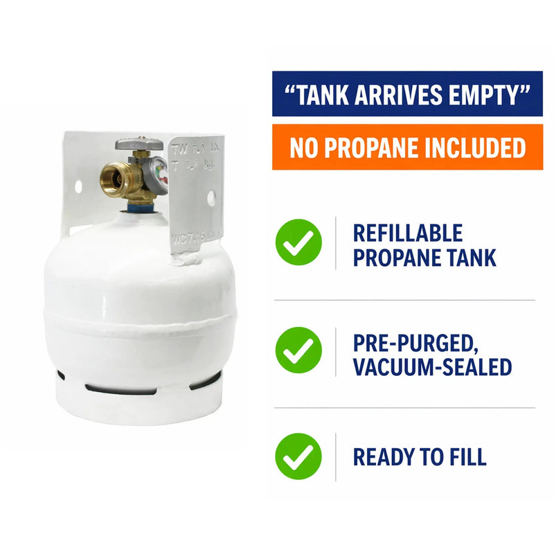 Flame King 3lb Propane Tank LP Cylinder with Gauge and OPD by Flame King Products