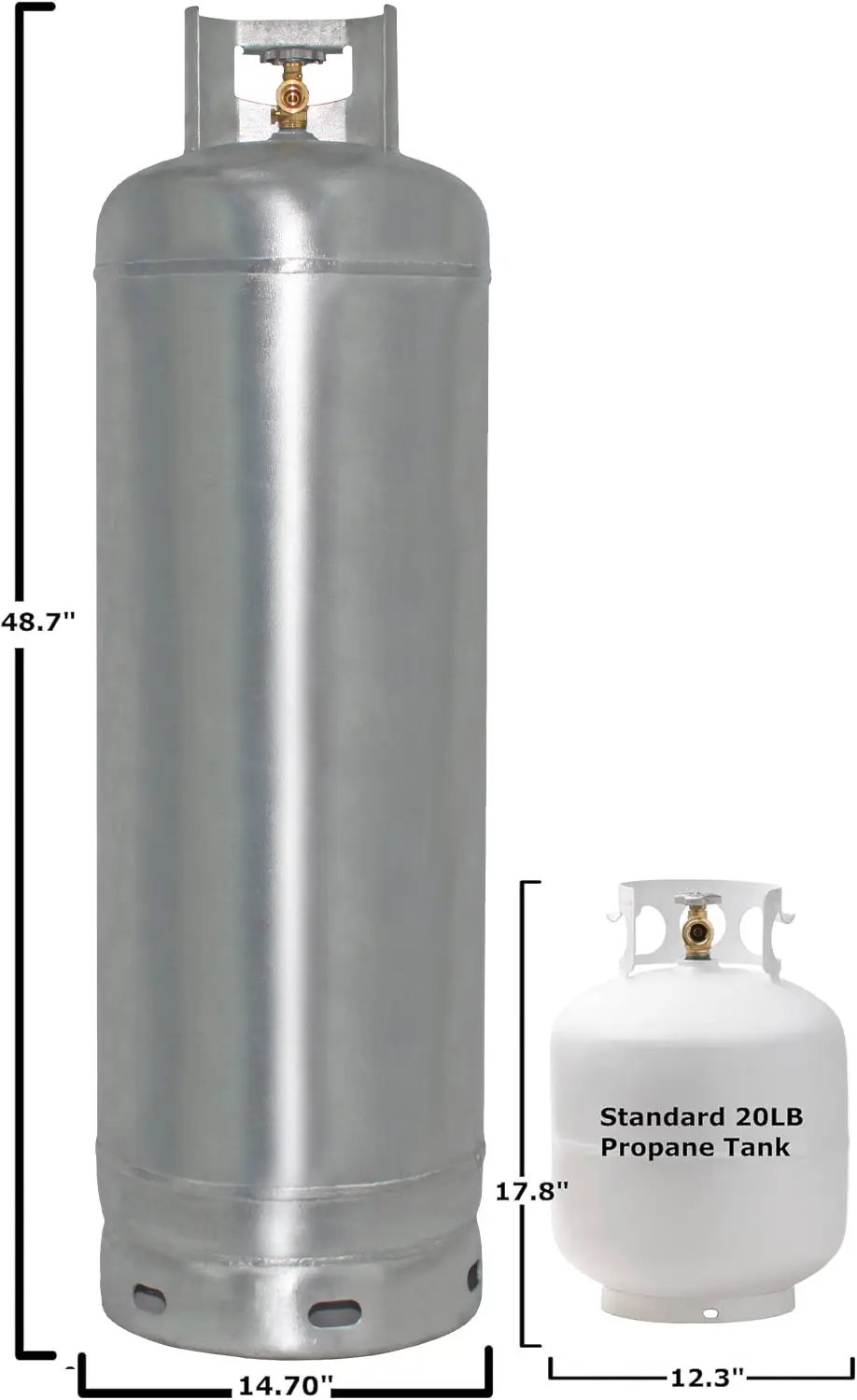 Flame King 100lb Empty Galvanized Propane Tank LP Cylinder with POL Valve by Flame King Products