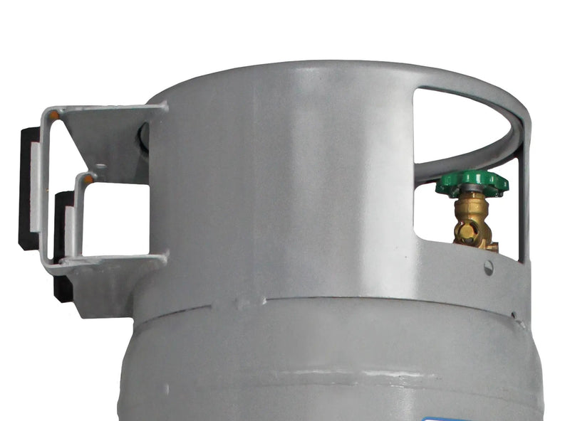 Flame King 100lb Empty Horizontal & Vertical Propane Cylinder with POL & Wheels by Flame King Products