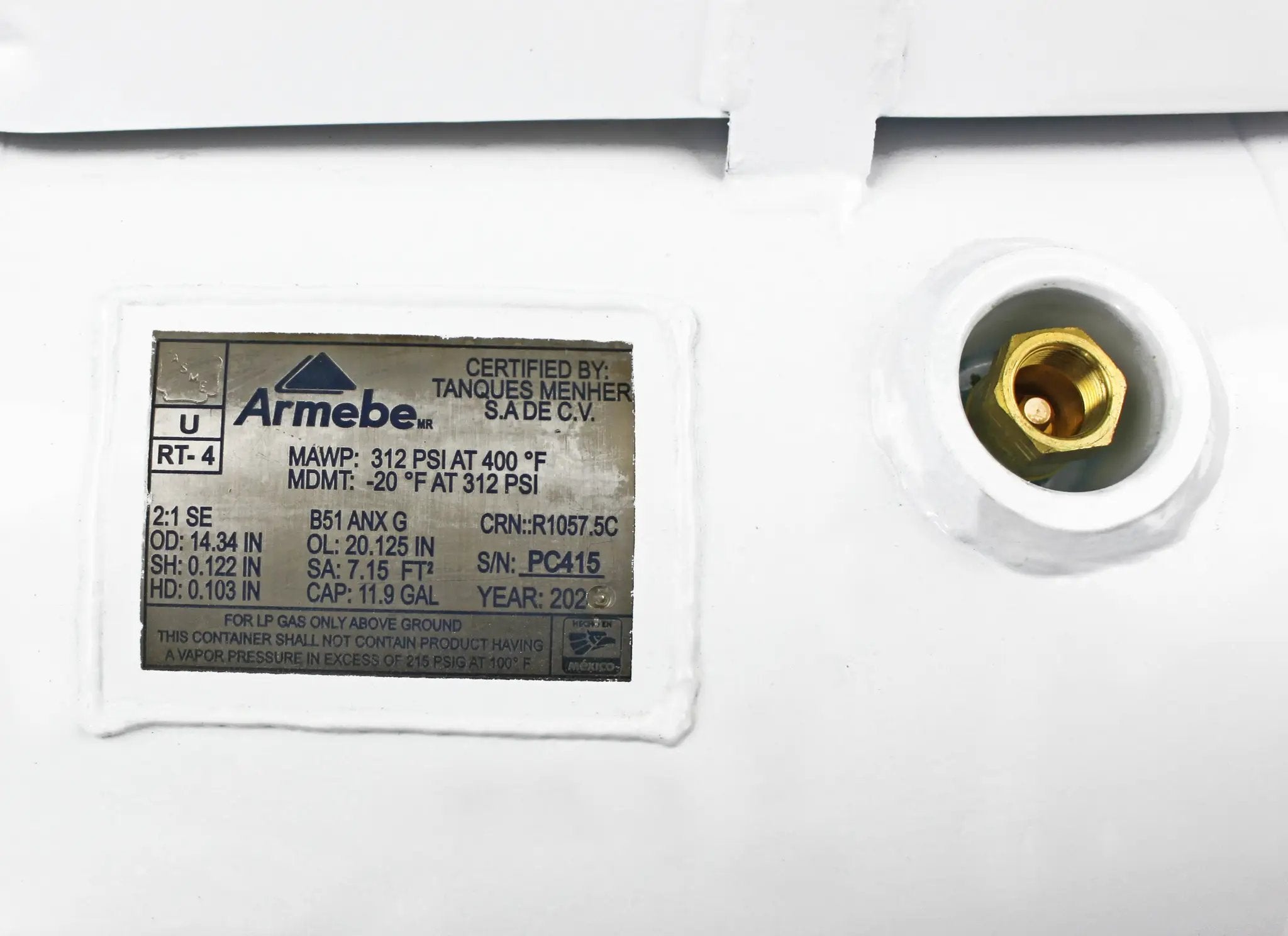 Flame King 11.9 Gal ASME RV Trailer Propane Cylinder Tank by Flame King Products