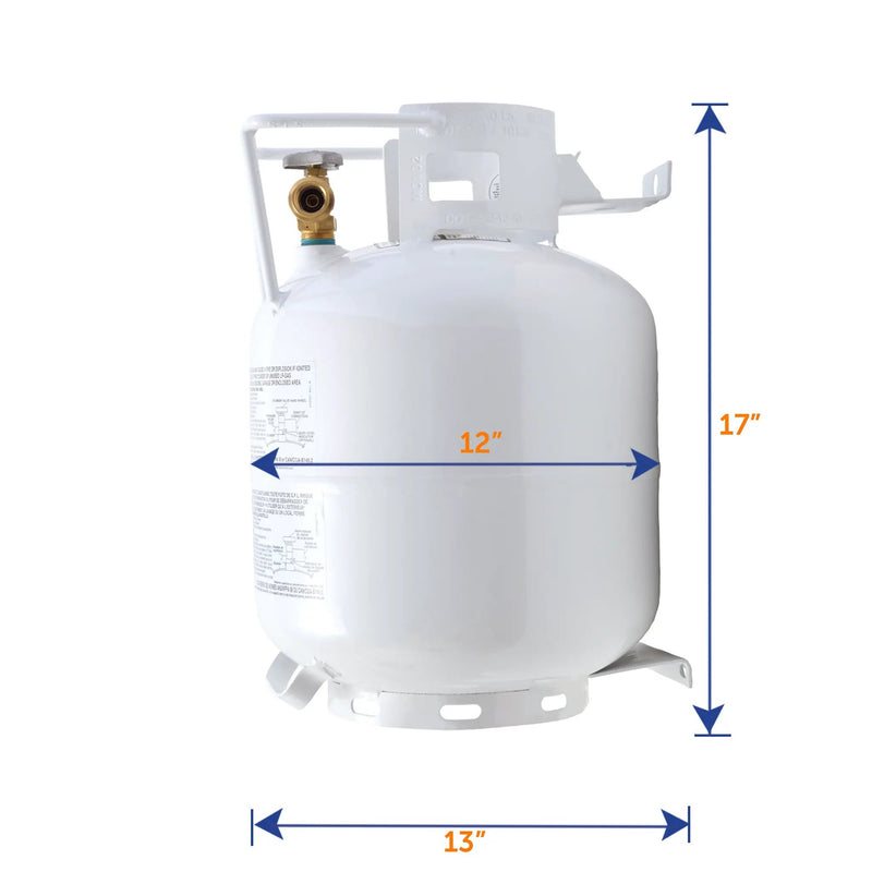 Flame King 20lb Horizontal Propane Cylinder Tank With Valve and Gauge Rv Trailer by Flame King Products
