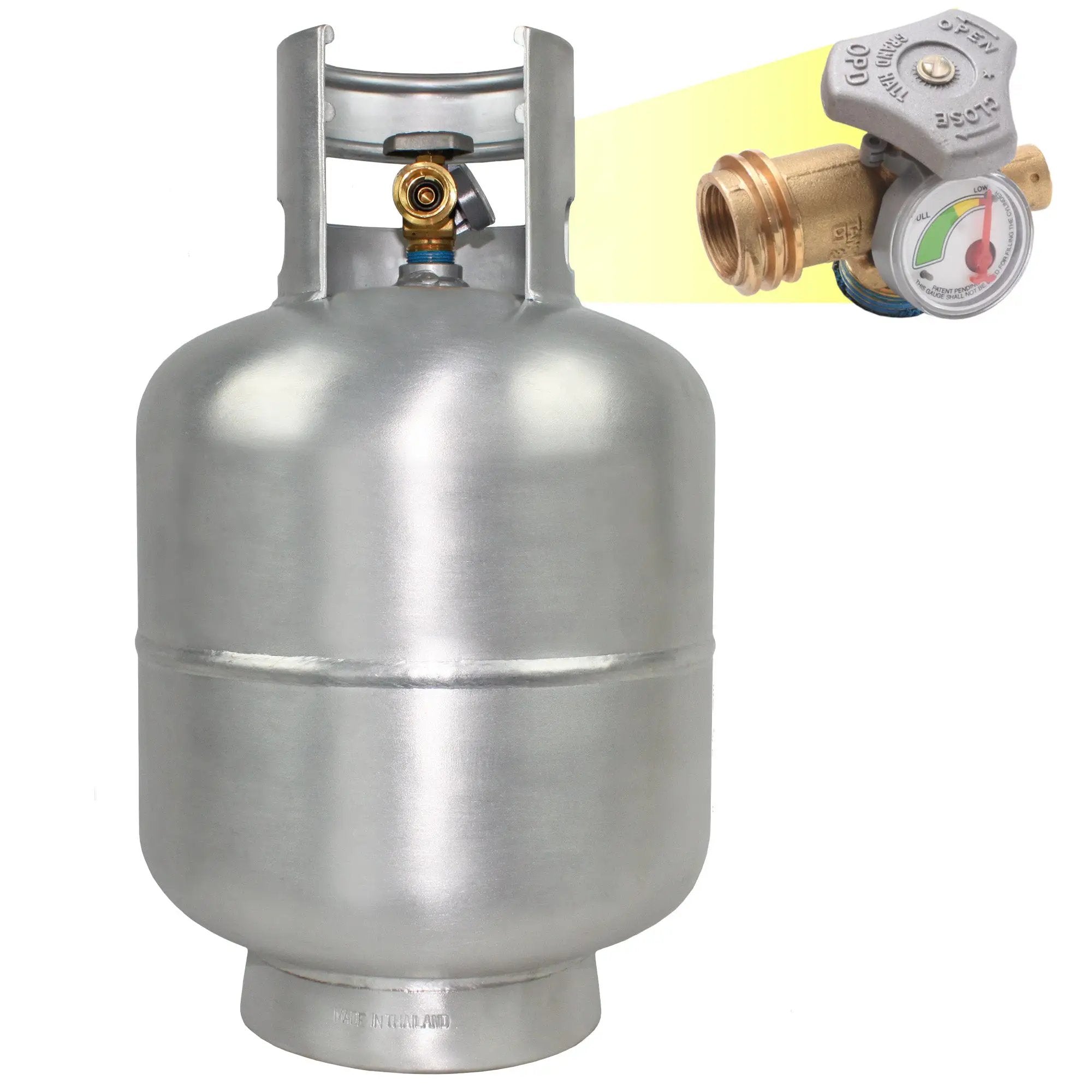Flame King Lightweight 20lb Aluminum Propane Tank LP Cylinder with OPD & Gauge by Flame King Products