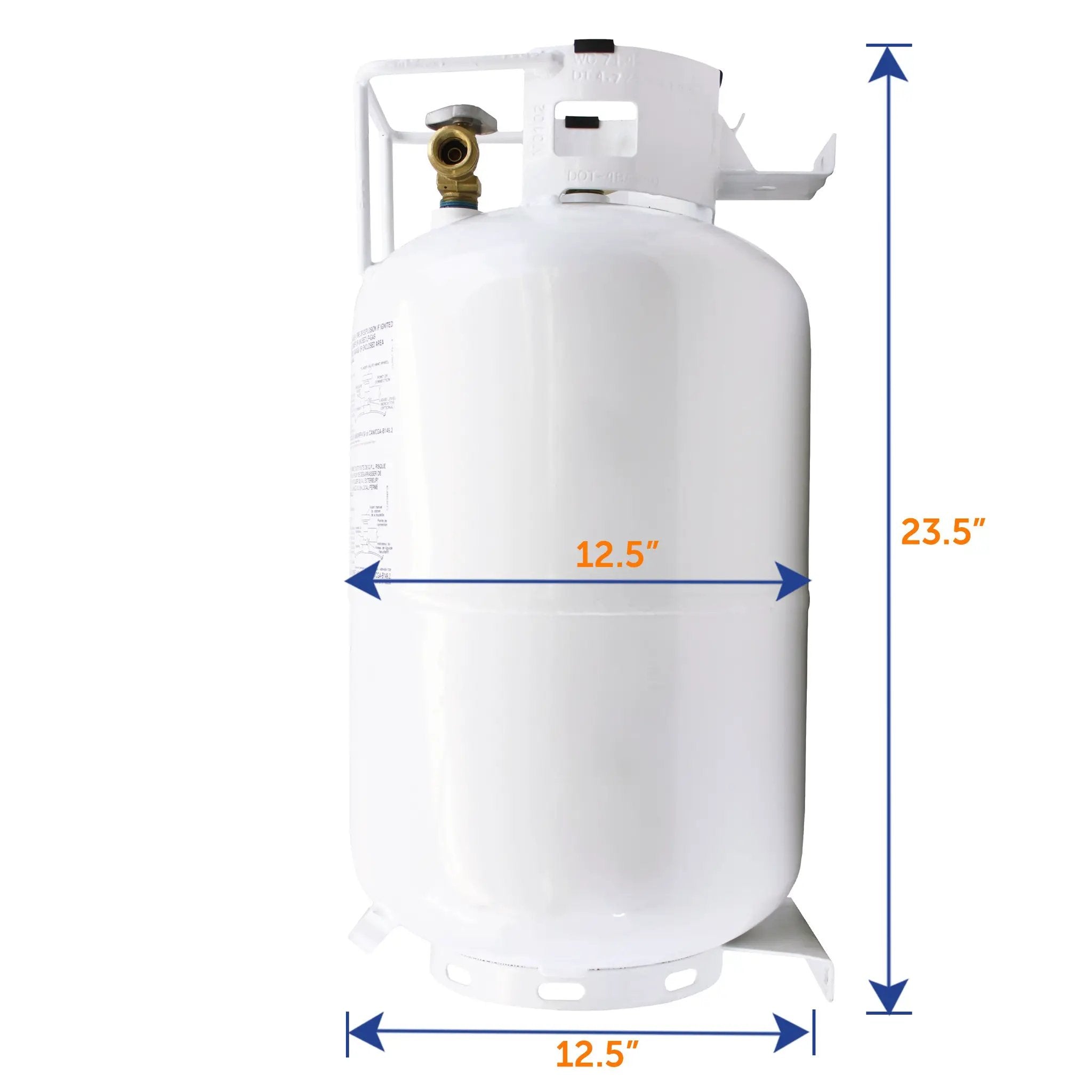 Flame King 30lb Horizontal Propane Cylinder Tank With Valve and Gauge RV Trailer by Flame King Products