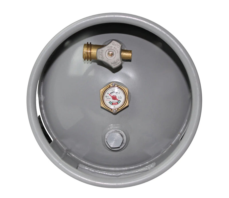 Flame King 30lb Horizontal & Vertical Propane Cylinder Gauge OPD & Wheels by Flame King Products
