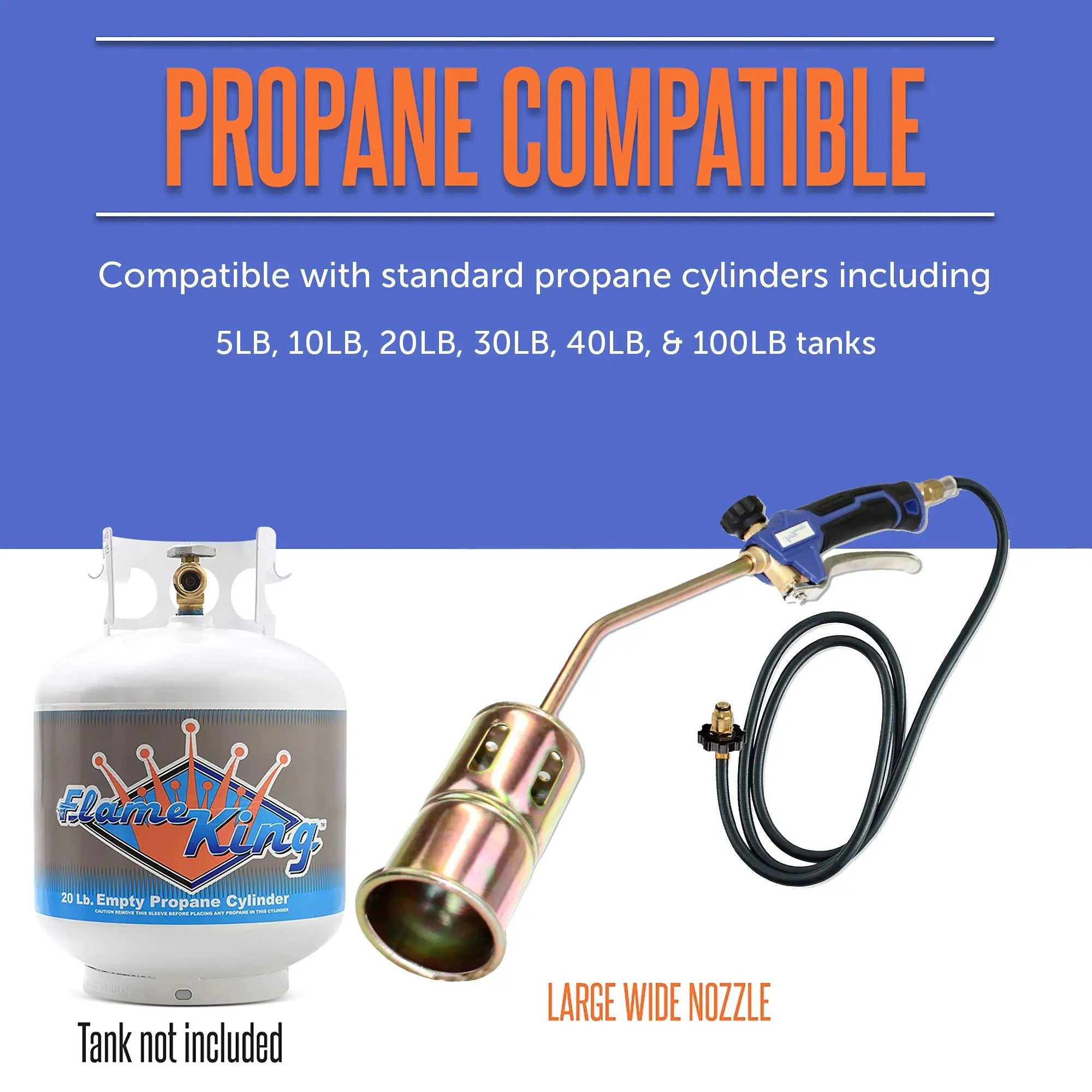Flame King Propane Torch Weed Burner with Blast Trigger 320,000 BTU by Flame King Products