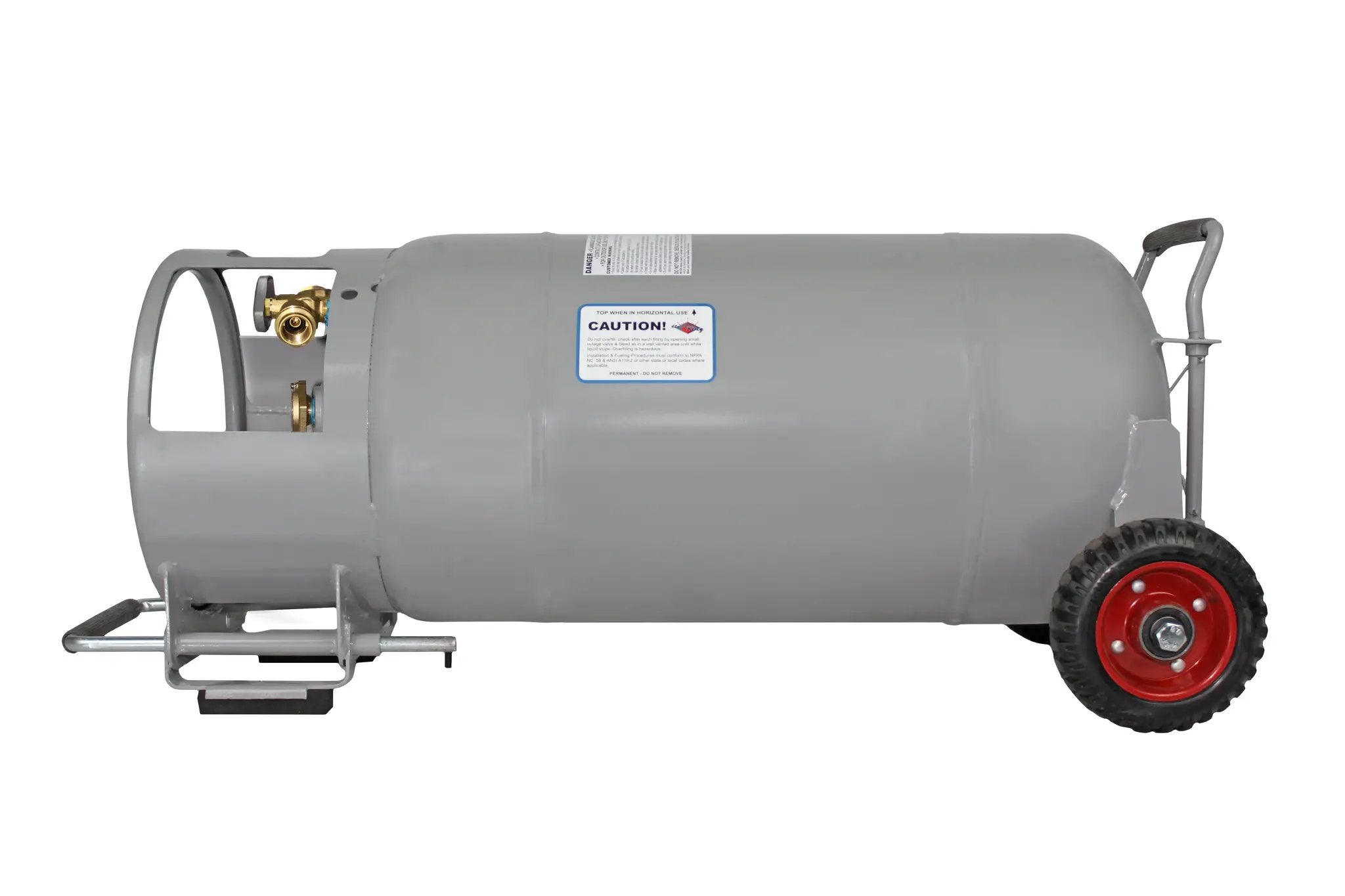 Flame King 40lb Horizontal & Vertical Empty Propane Cylinder with OPD & Wheels by Flame King Products