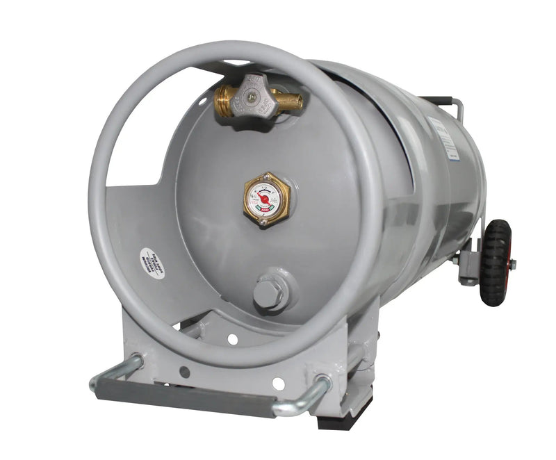 Flame King 40lb Horizontal & Vertical Empty Propane Cylinder with OPD & Wheels by Flame King Products
