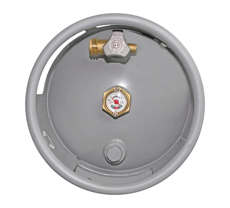 Flame King 40lb Horizontal & Vertical Empty Propane Cylinder with OPD & Wheels by Flame King Products