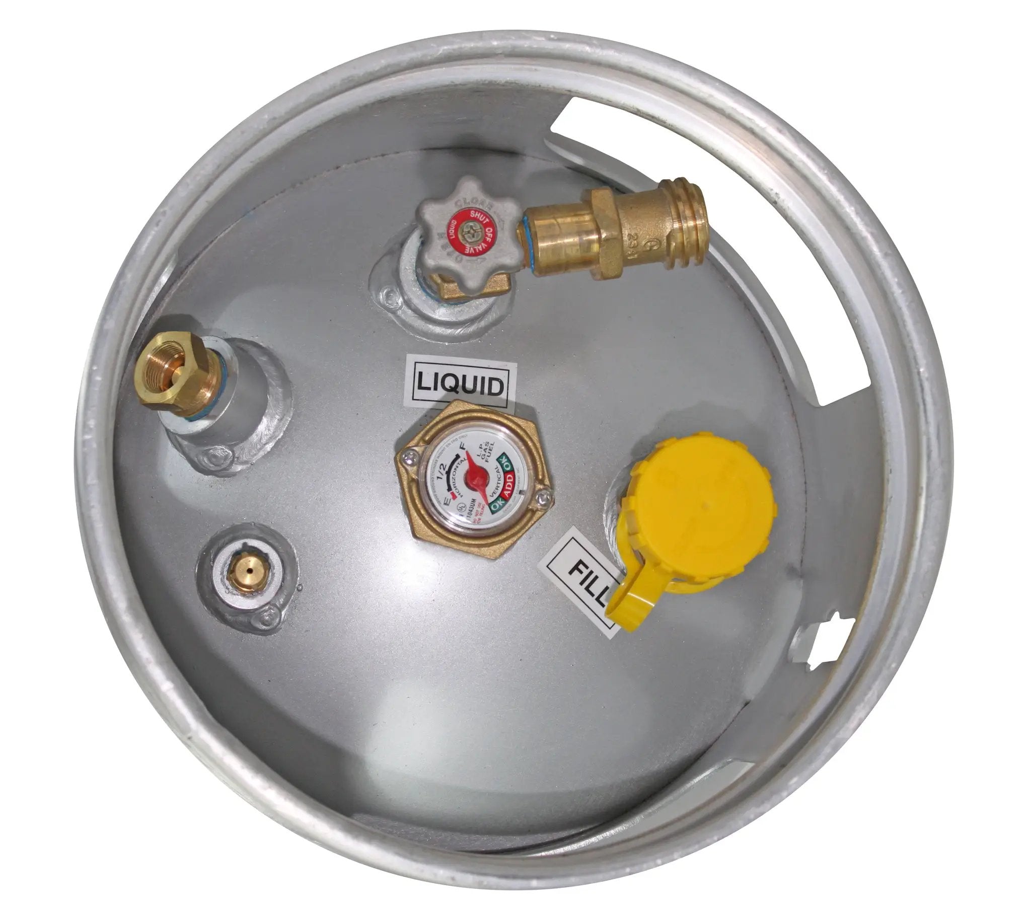Flame King 43.5lb Aluminum Forklift Propane Tank Cylinder with Gauge by Flame King Products
