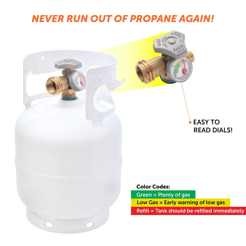 Flame King Portable 5lb Propane Tank LP Cylinder with OPD & Gauge by Flame King Products