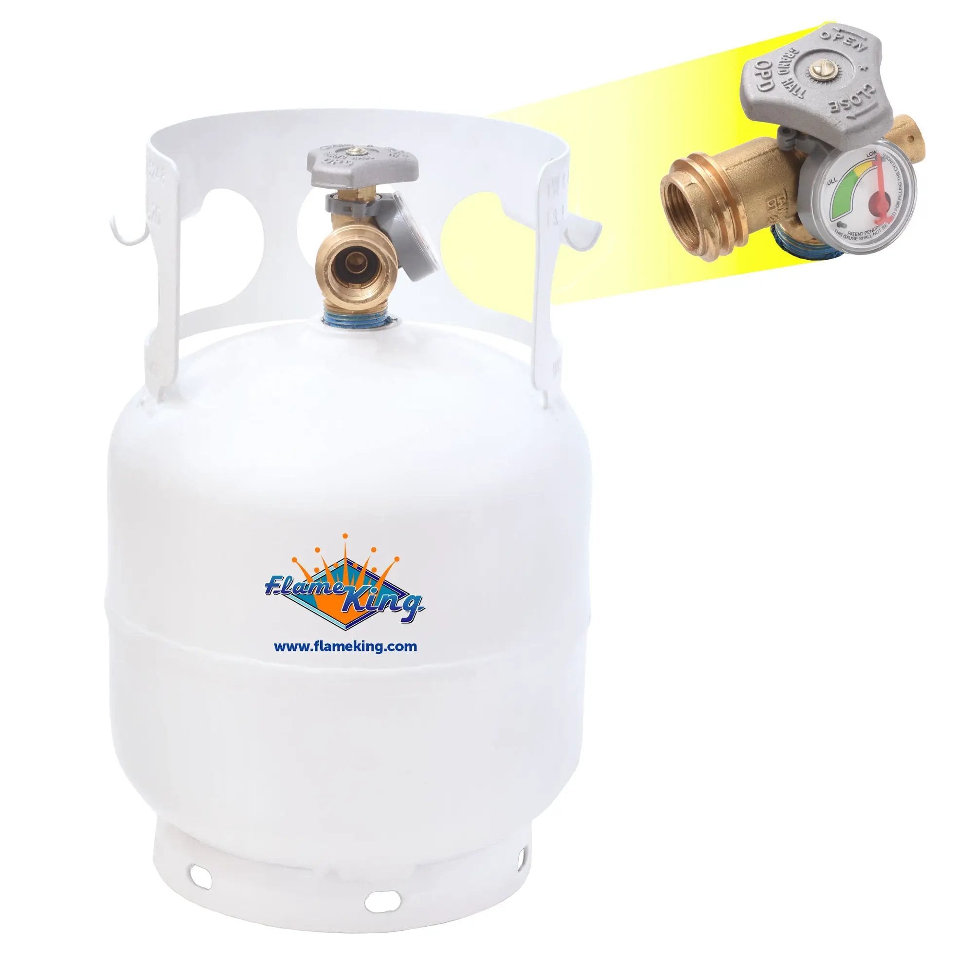 Flame King Portable 5lb Propane Tank LP Cylinder with OPD & Gauge by Flame King Products
