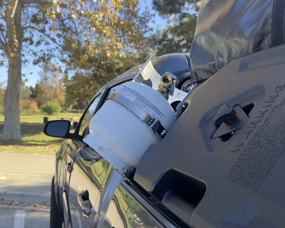 Flame King T-Racks 5lb Propane Tank Mounting Brackets Strap Campervan Overland Vehicles by Flame King Products