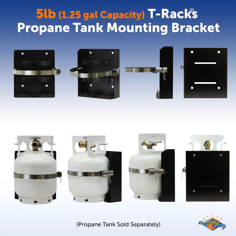 Flame King T-Racks 5lb Propane Tank Mounting Brackets Strap Campervan Overland Vehicles by Flame King Products