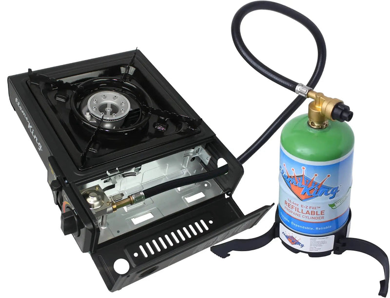 Flame King Portable Butane & Propane Gas Stove with Single Burner by Flame King Products