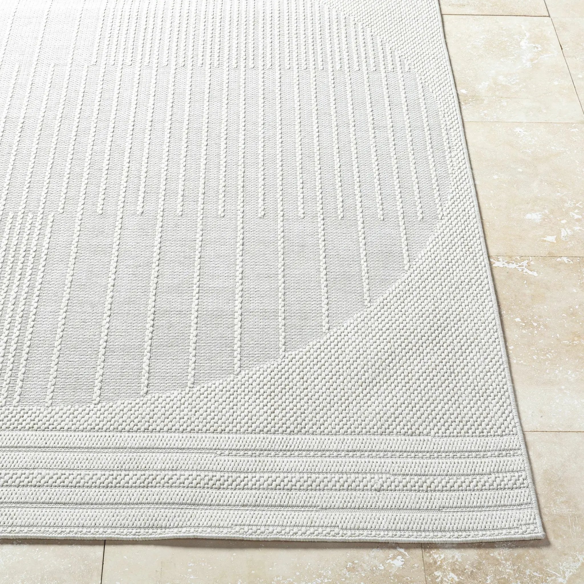 Yuley White Outdoor Area Rug by Boutique Rugs