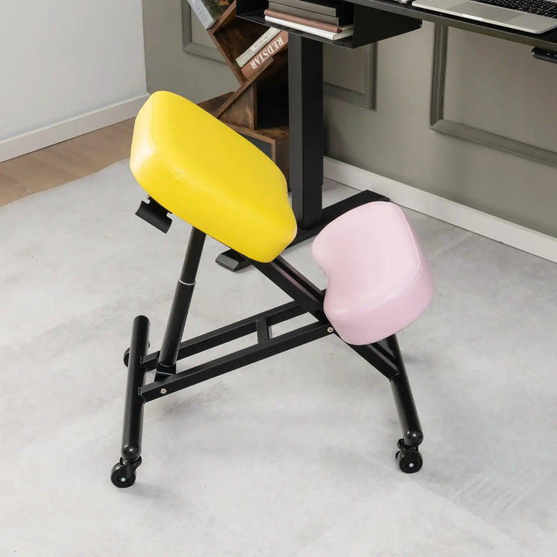 Adjustable Ergonomic Kneeling Chair with Upgraded Gas Spring Rod and Thick Foam Cushions by DirectDeals