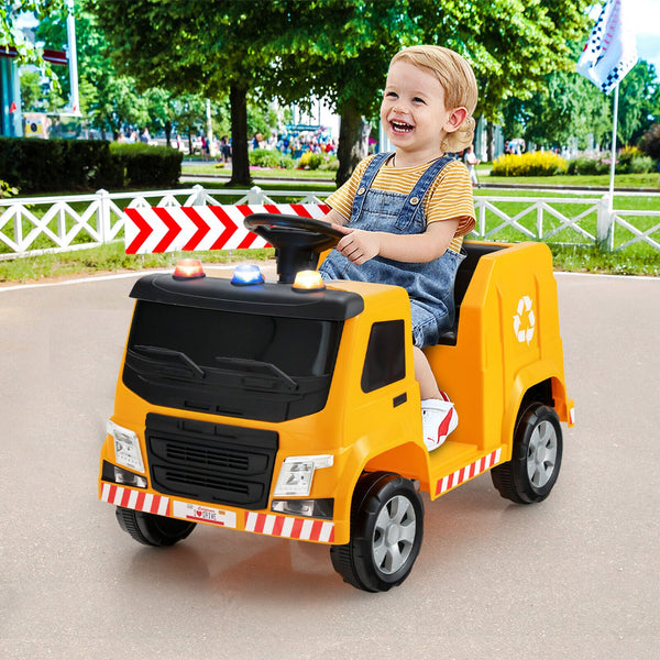 12V Kids Ride-on Garbage Truck with Warning Lights and 6 Recycling Accessories, photo 2 of 10