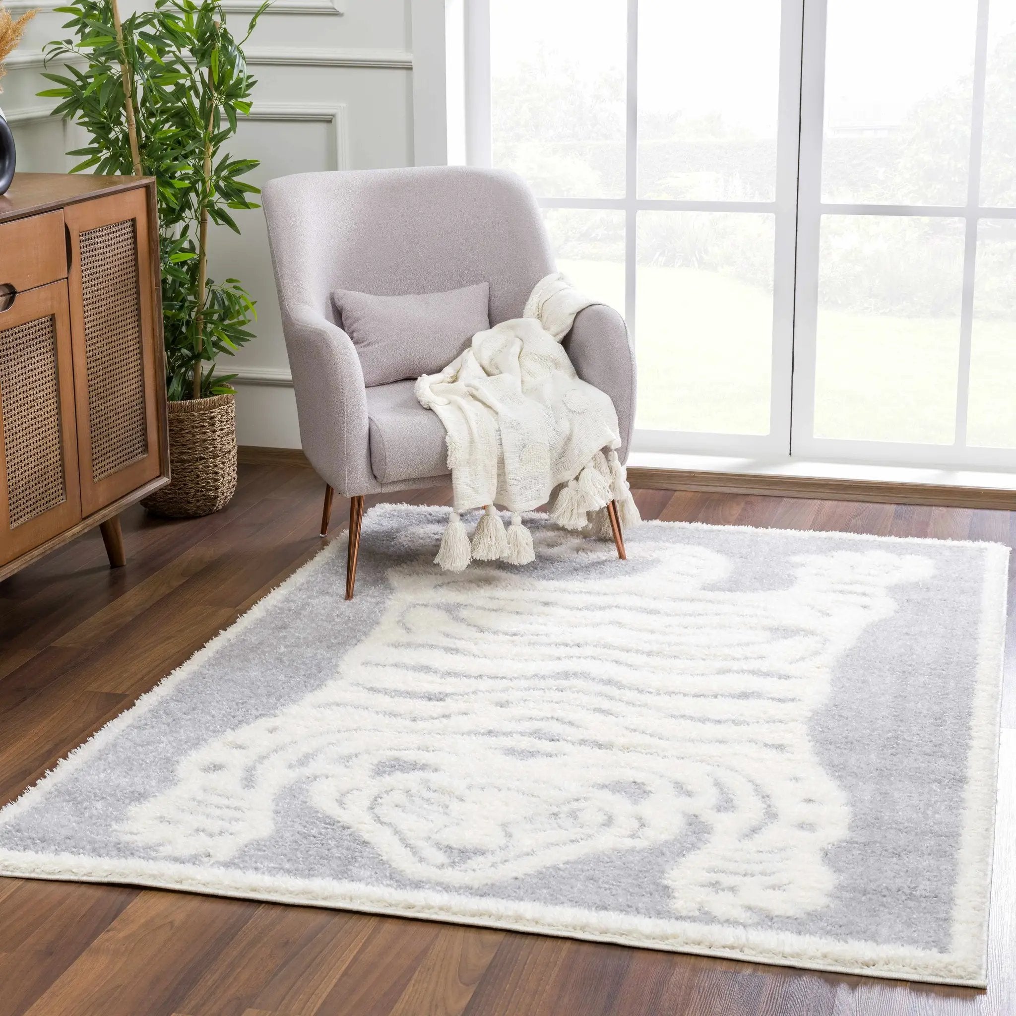 Zane Gray Tibetan Tiger Area Rug - Clearance by Boutique Rugs