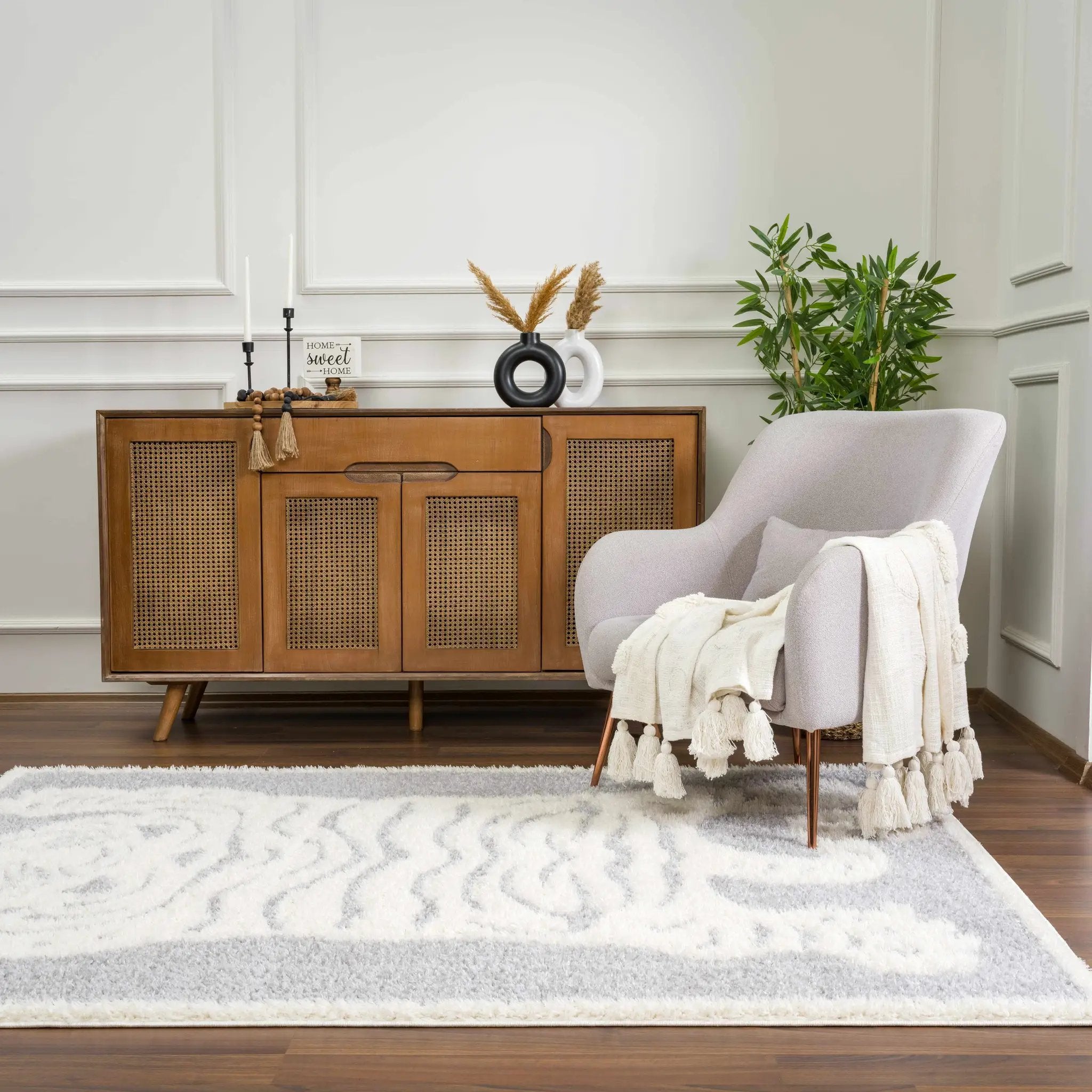 Zane Gray Tibetan Tiger Area Rug - Clearance by Boutique Rugs
