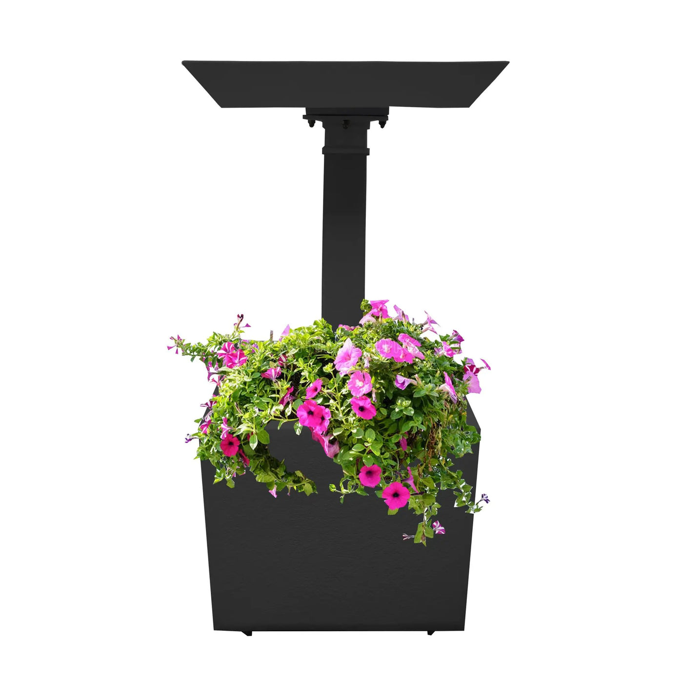 Modern Square Cast Aluminum 35-in Bird Bath and Planter Vase Combo by Sharicks