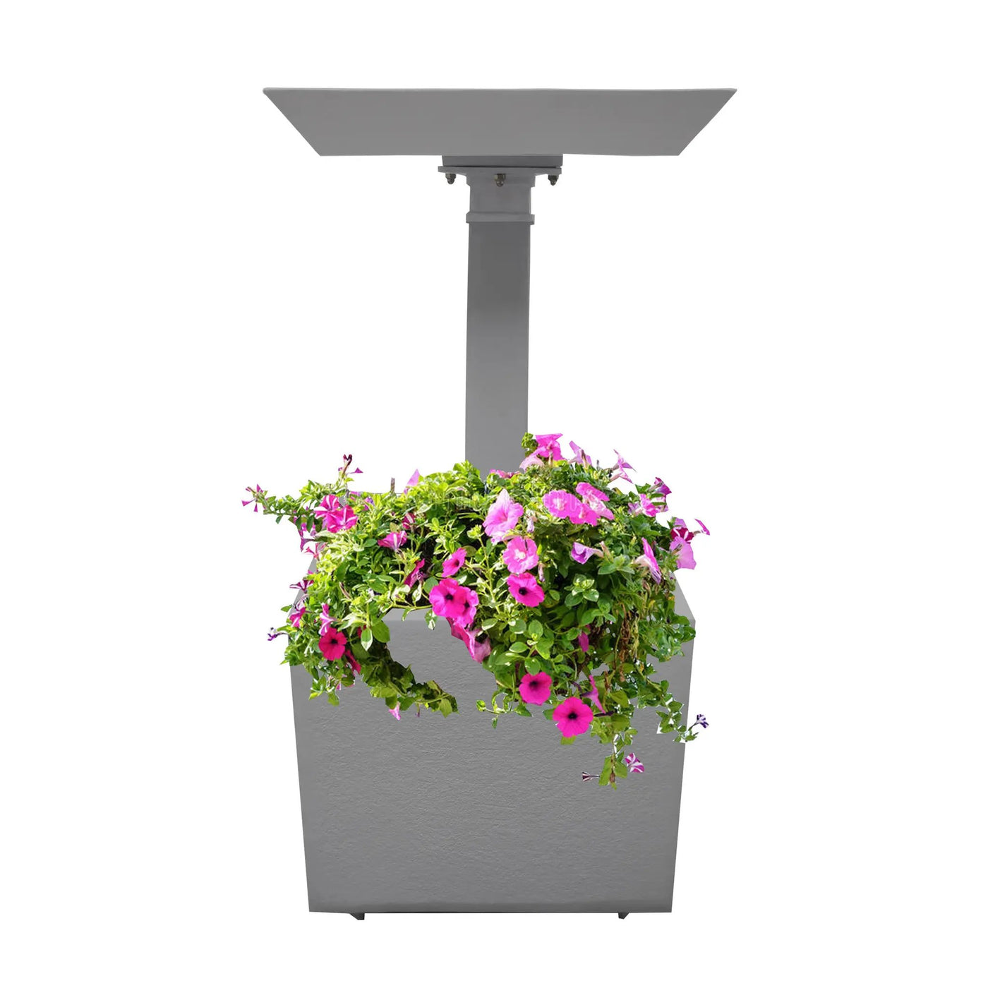 Modern Square Cast Aluminum 35-in Bird Bath and Planter Vase Combo by Sharicks
