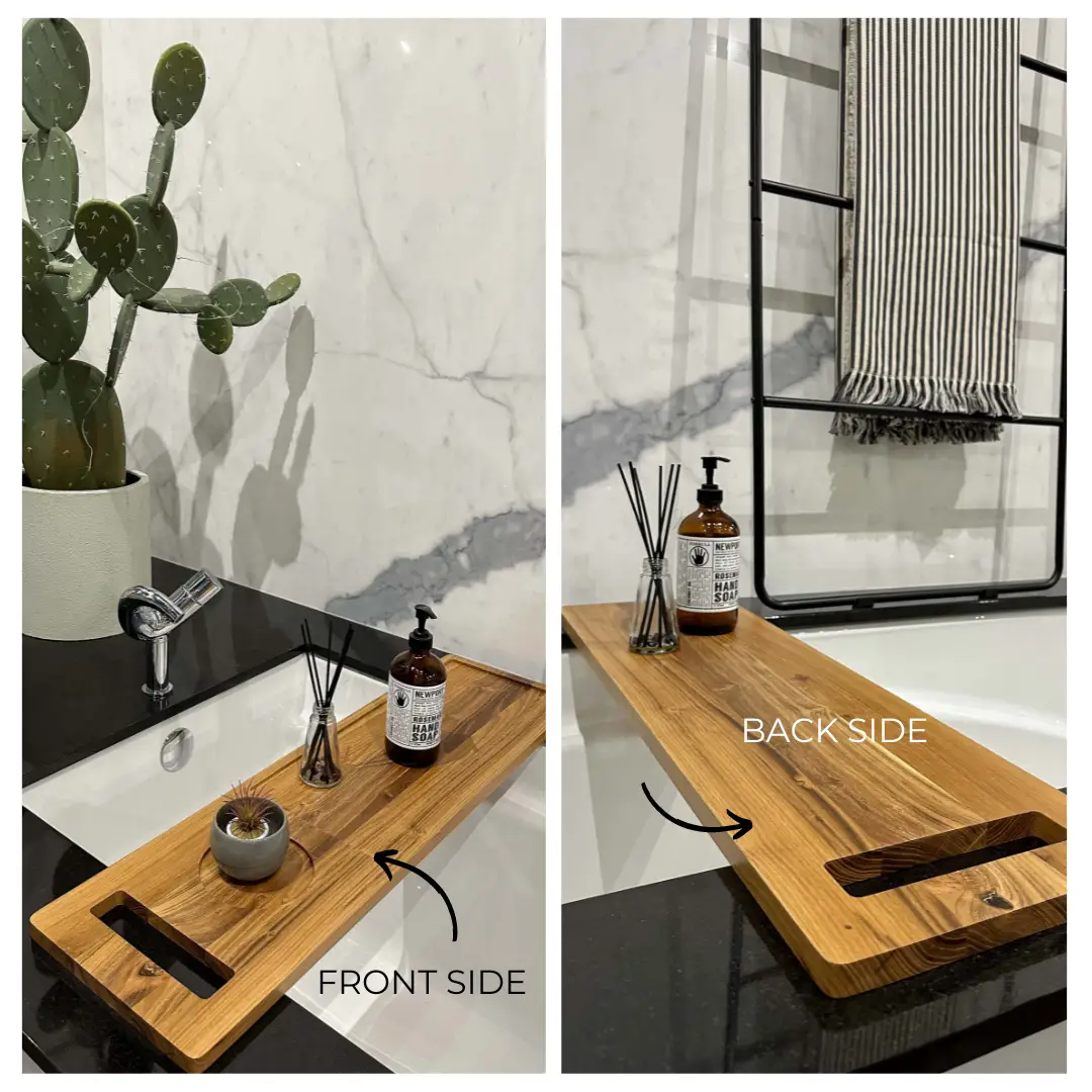 Zeek Natural Solid Wood Bathtub Tray Caddy ZBC3409 by ZEEK