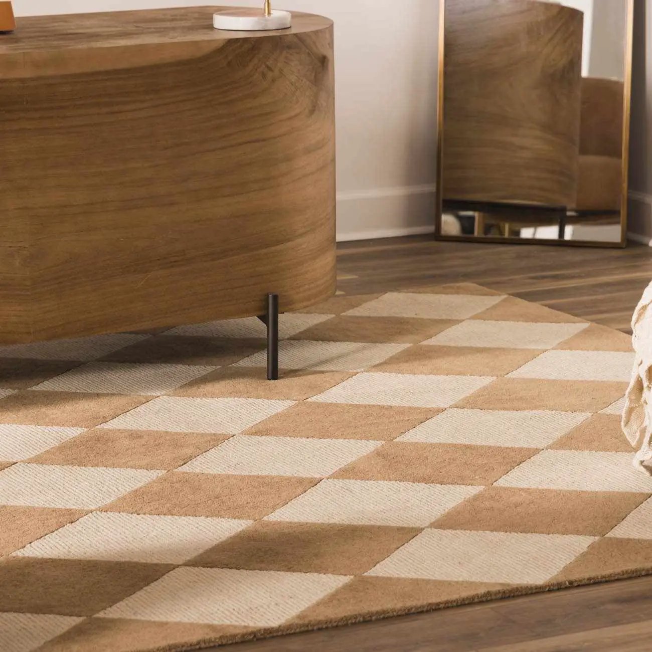 Aradia Tan Area Rug by Boutique Rugs