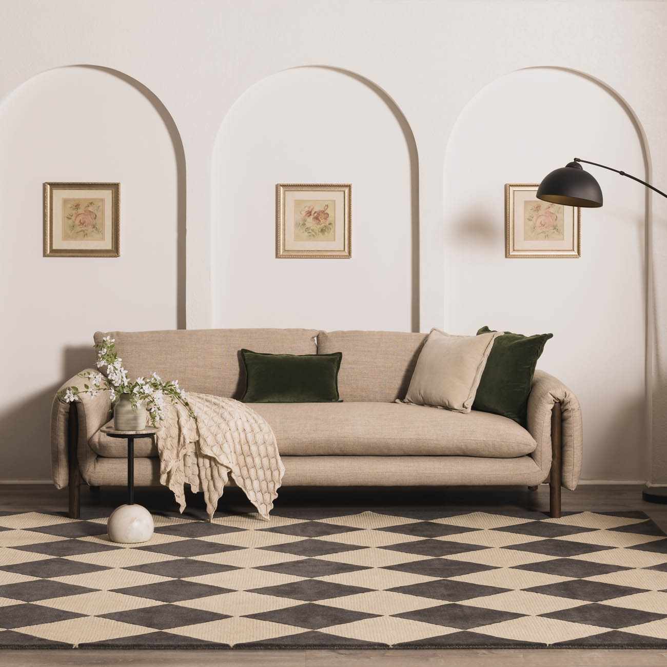 Aradia Charcoal Area Rug by Boutique Rugs