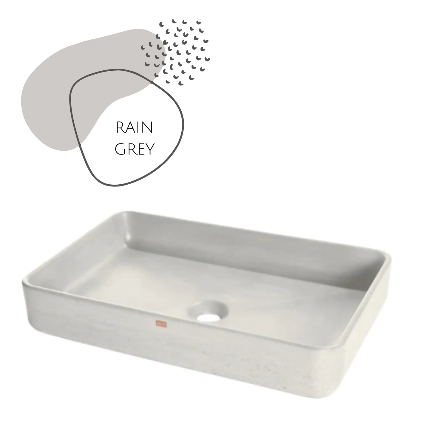 DDALF05 22'' Concrete Rectangular Vessel Sink - Bathroom by ZEEK