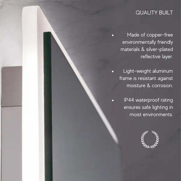 Zeek 24"x36" Backlit LED Rectangular Bathroom Wall Mirror MA2436 by ZEEK