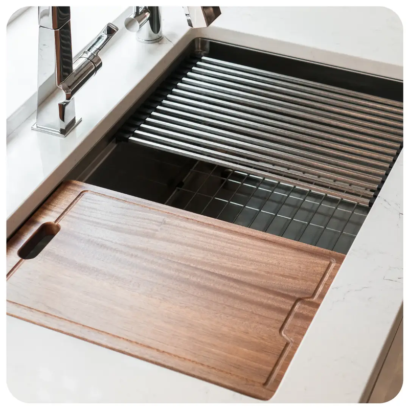Zeek 32" Undermount / Drop-In Single Bowl Workstation Kitchen Sink ZH-LD32 by ZEEK