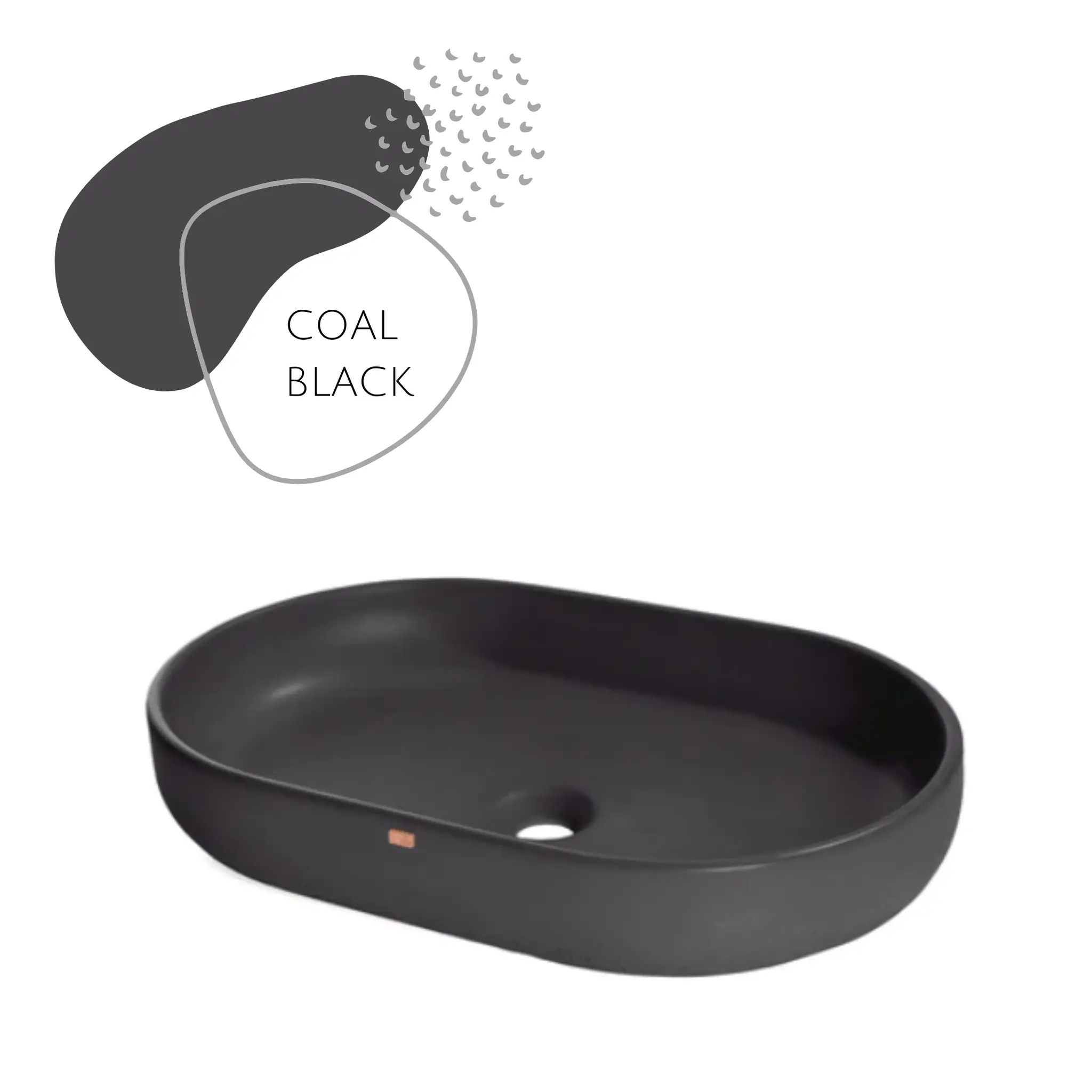 DDALF04 22'' Concrete Oval Vessel Sink - Bathroom by ZEEK