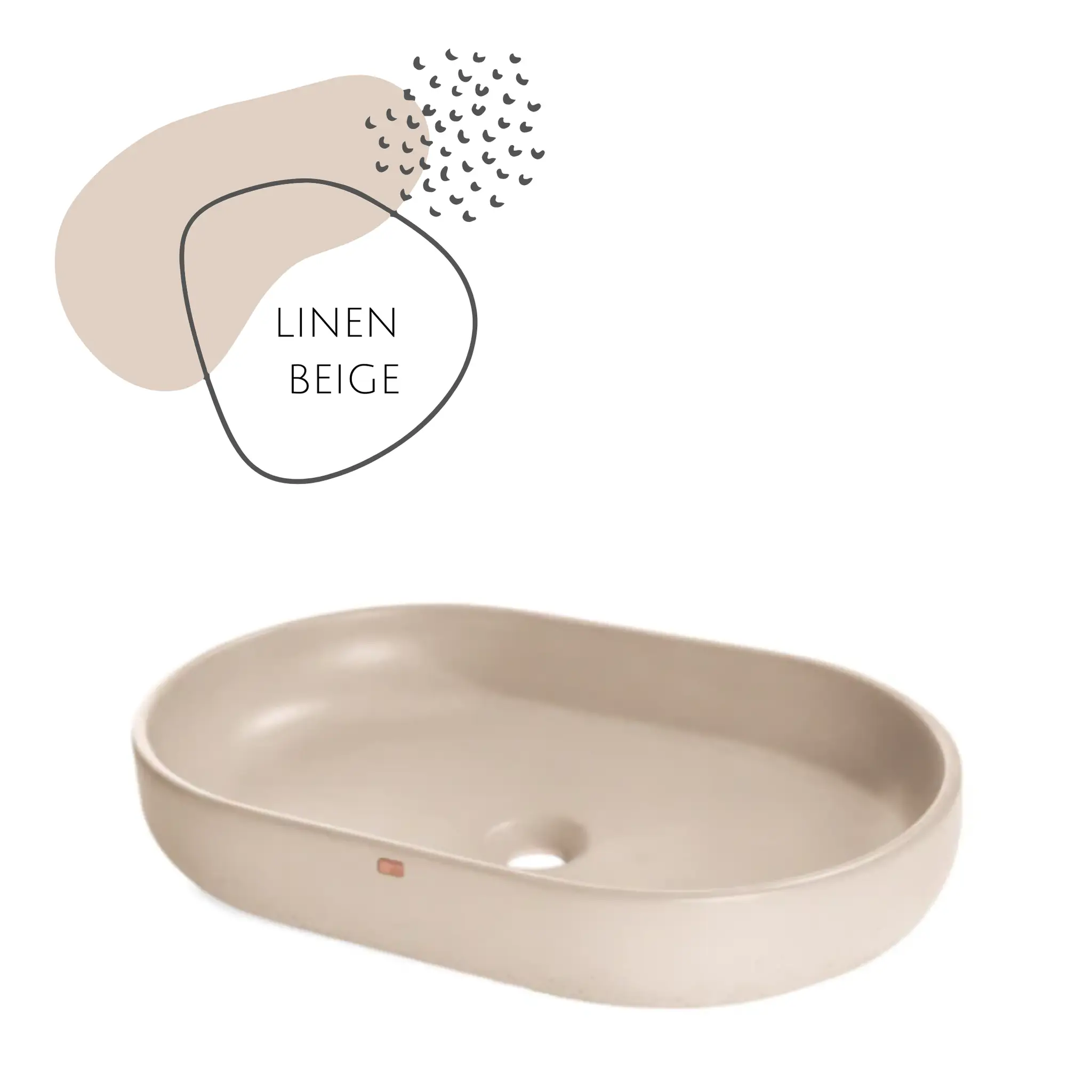 DDALF04 22'' Concrete Oval Vessel Sink - Bathroom by ZEEK