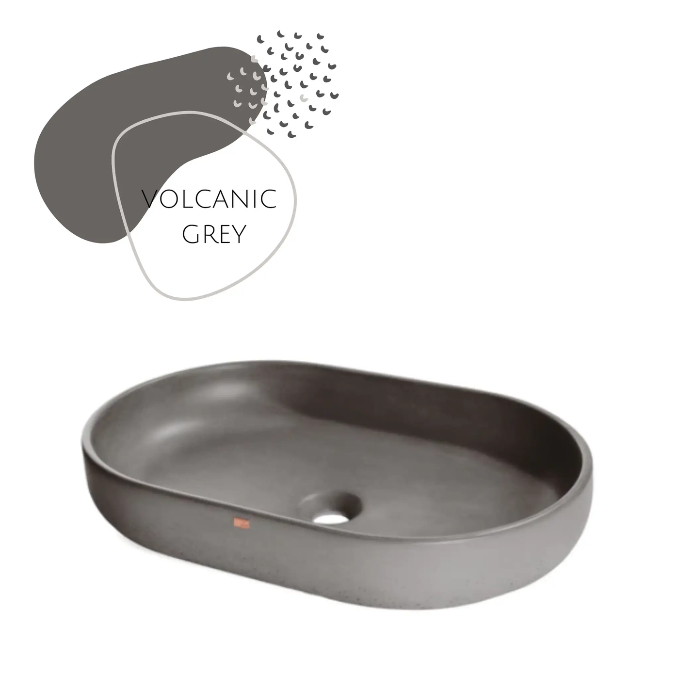 DDALF04 22'' Concrete Oval Vessel Sink - Bathroom by ZEEK