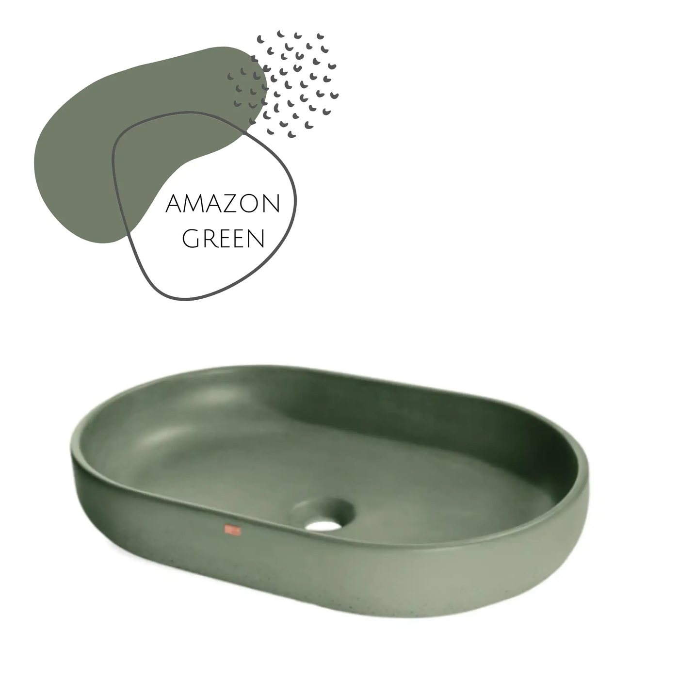 DDALF04 22'' Concrete Oval Vessel Sink - Bathroom by ZEEK