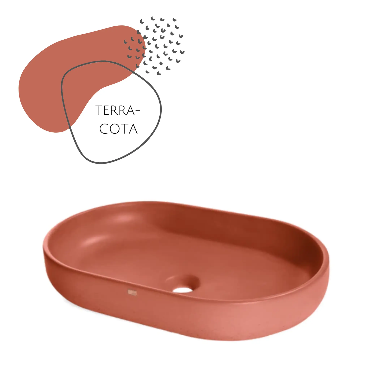 DDALF04 22'' Concrete Oval Vessel Sink - Bathroom by ZEEK
