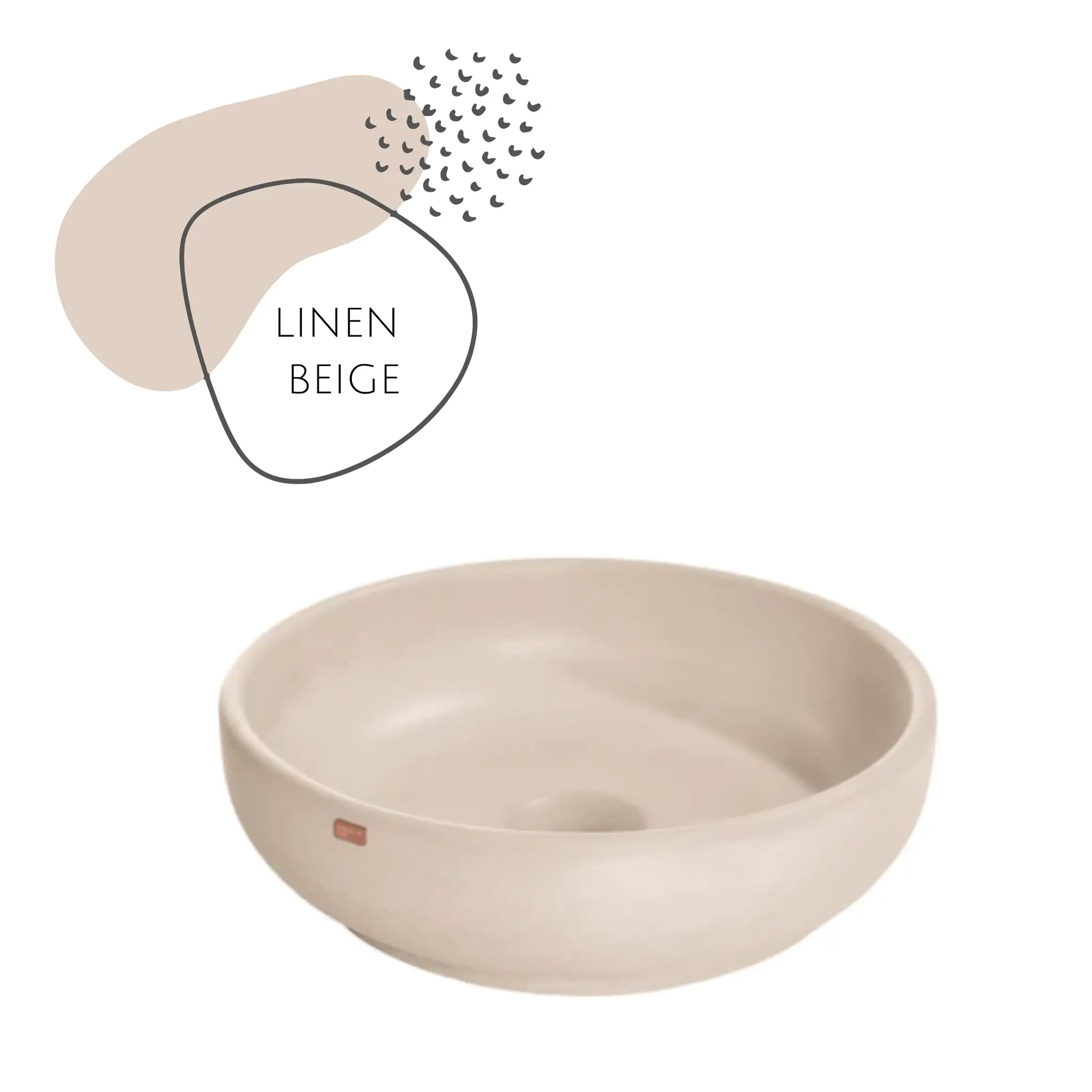 DDALF 14.5'' Round Concrete Vessel Sink - Bathroom by ZEEK