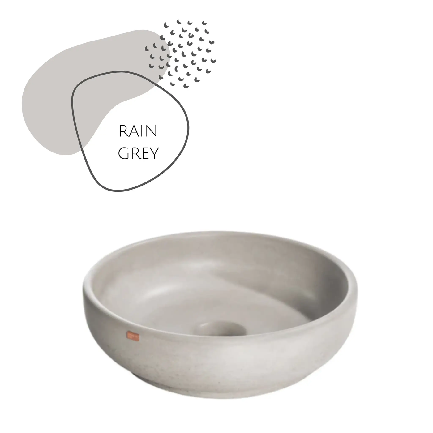 DDALF 14.5'' Round Concrete Vessel Sink - Bathroom by ZEEK