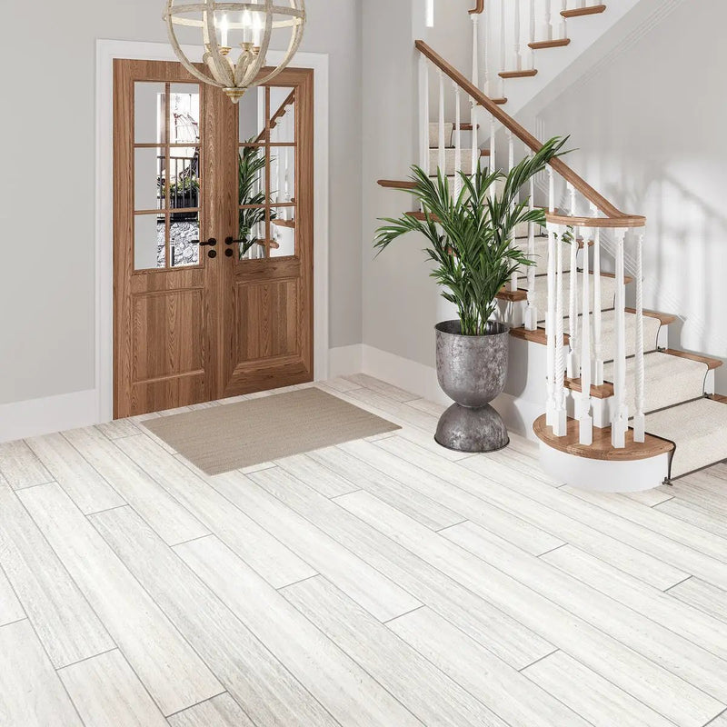 Blanco 8x48 Matte Porcelain Large Format Tile (5 pack, 12.91 sq ft/case) by Apollo Tile
