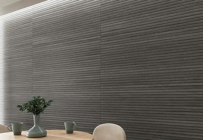 Charcoal Black 24x48 Matte Porcelain Large Format Tile (2 pack, 15.5 sq ft/case) by Apollo Tile