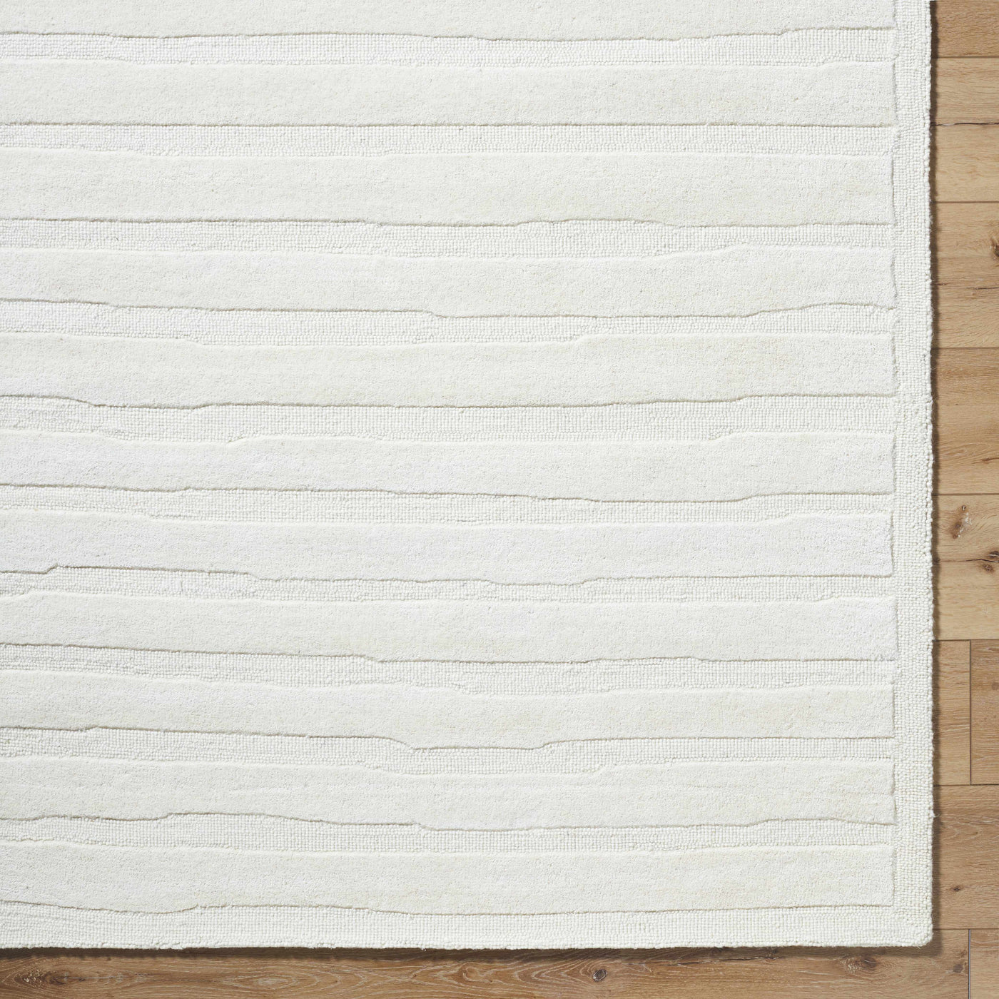 Zerah White Wool Area Rug - Clearance by Boutique Rugs