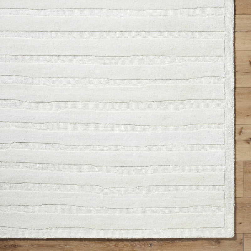 Zerah White Wool Area Rug - Clearance by Boutique Rugs