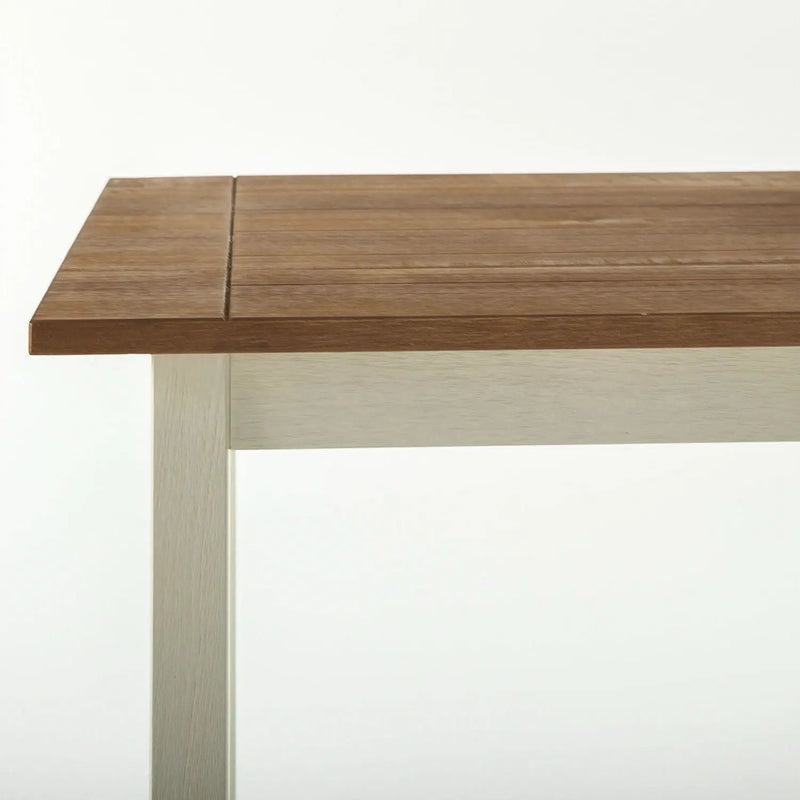 Classic Pine Wood 45 x 28 inch Dining Table with White Legs by HomePacific