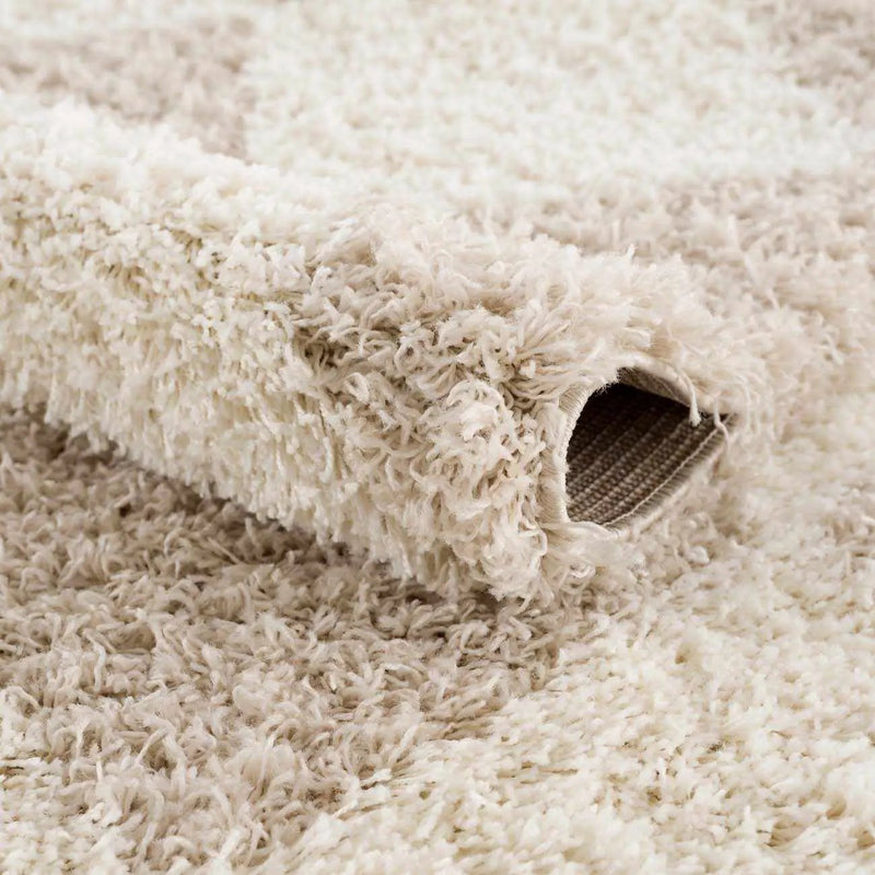 Zahur Cream & Beige Diamond Area Rug by Hauteloom